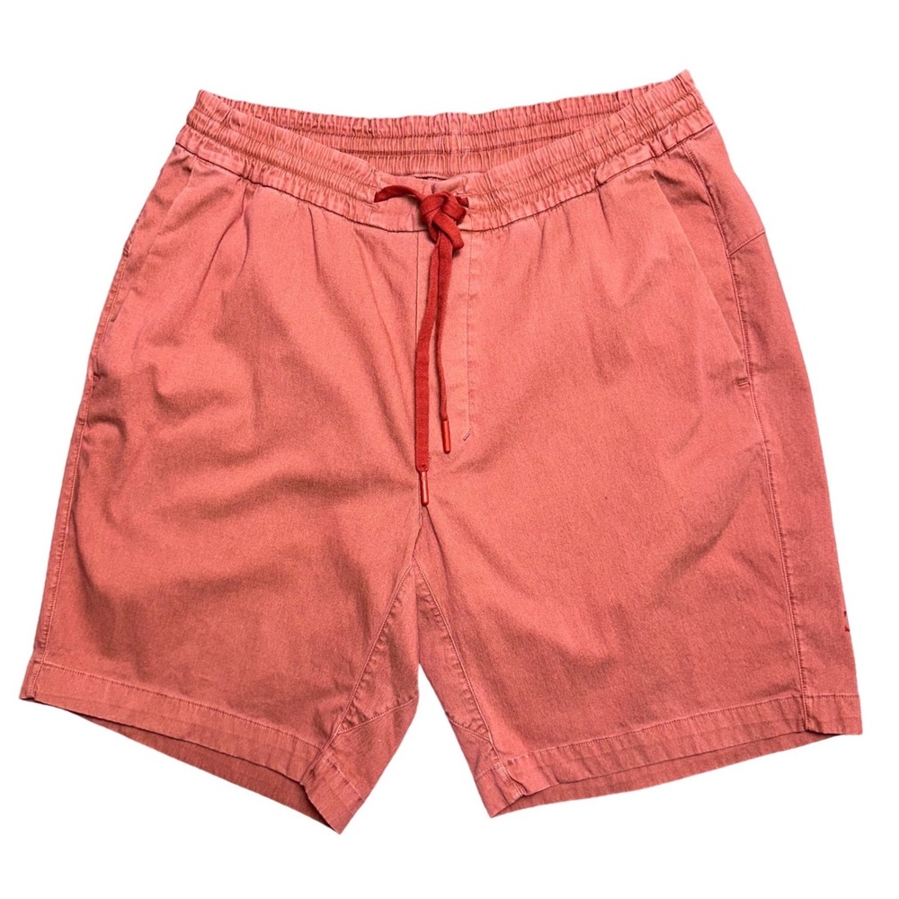 Lululemon Mens Bowline Dye Shorts 8" M Washed Coral M7AF9S Athleisure Outdoors